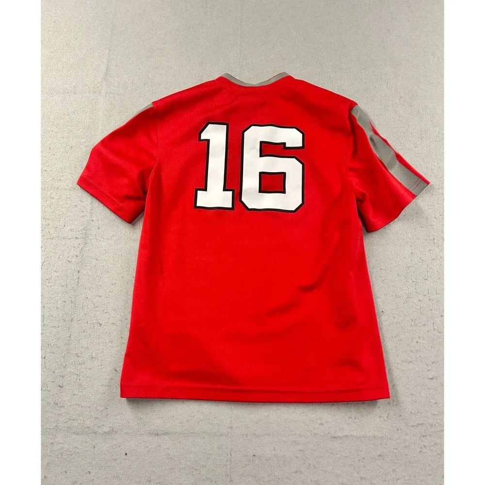 Kids Ohio State Buckeyes Nike #16 (JT Barrett) 1916 Throwback Football Jersey